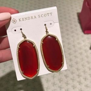 Large orange earrings